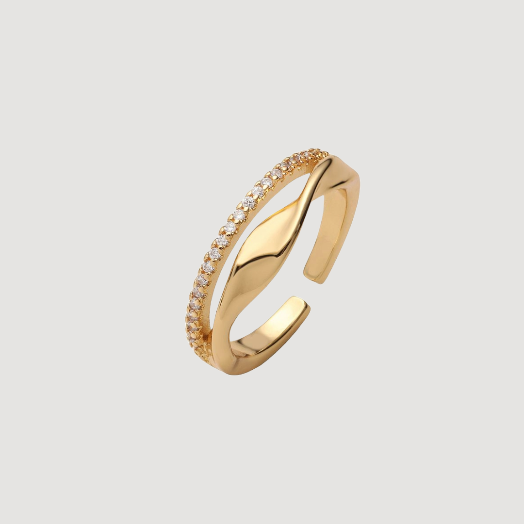 Gold Zircon Ring